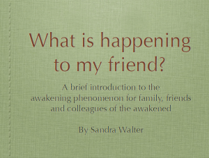 what is happening to my friend by Sandra Walter